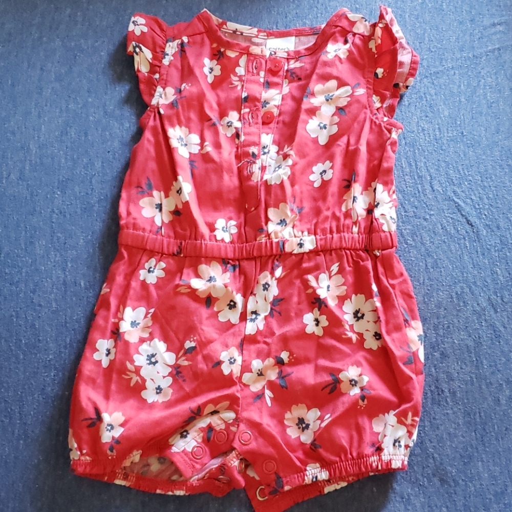 Pink Floral Romper